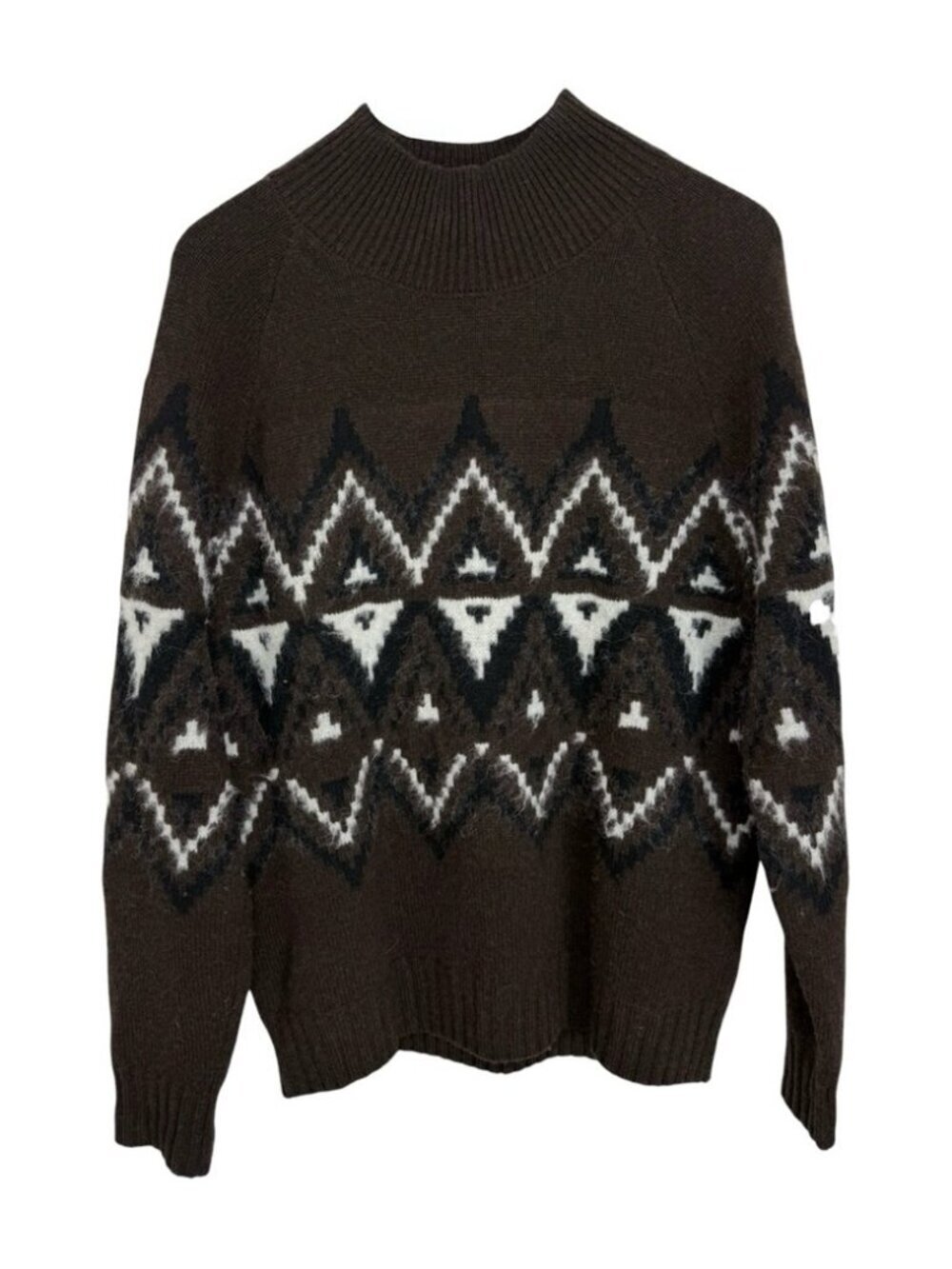 Banana Republic Como Fair Isle Sweater Men’s Size Medium Brown - Picture 2 of 9